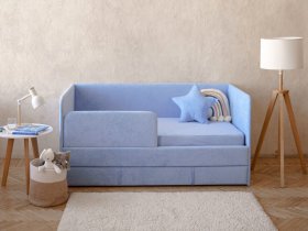 Диван-кровать Happy (васильковый) в Полойке - polojka.mebel-nsk.ru | фото