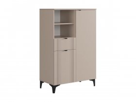 Комод 2 Рич (кашемир/фрапучино матовый/черный) в Полойке - polojka.mebel-nsk.ru | фото