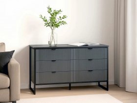 Комод 6 ящиков Нора (металл бруклин/графит) в Полойке - polojka.mebel-nsk.ru | фото