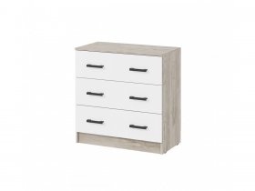 Комод КМ-02 Ронда (дуб крафт серый/дуб крафт белый) в Полойке - polojka.mebel-nsk.ru | фото