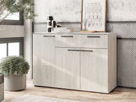 Комод Стандарт-4 NEW (дуб крафт белый) в Полойке - polojka.mebel-nsk.ru | фото