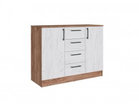 Комод Вегас (дуб крафт табачный/дуб крафт белый) в Полойке - polojka.mebel-nsk.ru | фото