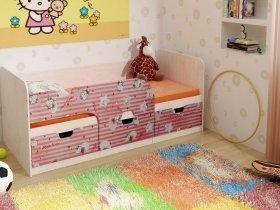 Кровать детская с ящиками 1,86 Минима Hello Kitty в Полойке - polojka.mebel-nsk.ru | фото