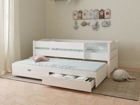 Кровать двухуровневая с ящиками «Лапландия» в Полойке - polojka.mebel-nsk.ru | фото