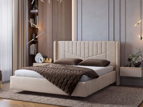 Кровать двуспальная 1,6м Диор (кашемир суфле (велюр)) в Полойке - polojka.mebel-nsk.ru | фото
