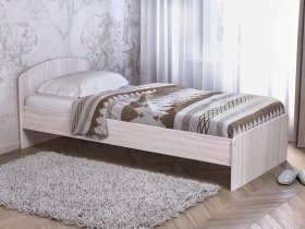 Кровать односпальная 80 с низкой спинкой (ясень шимо светлый) в Полойке - polojka.mebel-nsk.ru | фото
