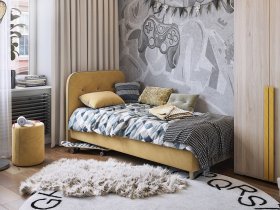 Кровать односпальная Лео 0,9 м в Полойке - polojka.mebel-nsk.ru | фото