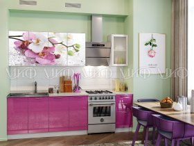Кухонный гарнитур Орхидея (сиреневый) в Полойке - polojka.mebel-nsk.ru | фото