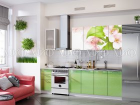 Кухонный гарнитур Яблоневый цвет в Полойке - polojka.mebel-nsk.ru | фото