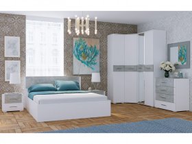 Модульная спальня Бьянка (белый/бетон) в Полойке - polojka.mebel-nsk.ru | фото