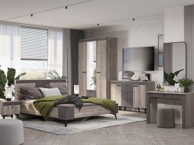 Модульная спальня Кассандра (дуб смоки/MF14) в Полойке - polojka.mebel-nsk.ru | фото