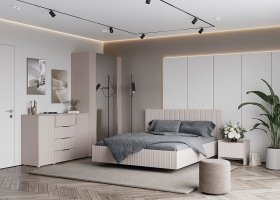 Модульная спальня «Тефия» (тефия/софт сантьяго) в Полойке - polojka.mebel-nsk.ru | фото