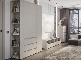 Модульная стенка Люмо (кашемир) в Полойке - polojka.mebel-nsk.ru | фото