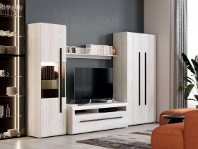 Модульная стенка Ницца (дуб витенберг) в Полойке - polojka.mebel-nsk.ru | фото