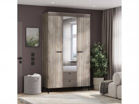 Шкаф 3-х створчатый ШК-08 Кассандра (дуб смоки/MF14) в Полойке - polojka.mebel-nsk.ru | фото