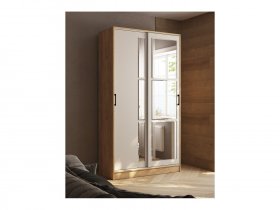Шкаф-купе 1,2м «Стиль-2» (дуб крафт золотой/кашемир) в Полойке - polojka.mebel-nsk.ru | фото