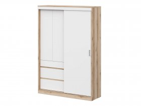 Шкаф-купе (1,5м) Брауни (дуб делано/белый) в Полойке - polojka.mebel-nsk.ru | фото