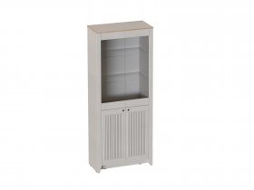 Шкаф-витрина двухдверная Валенсия (гостиная) в Полойке - polojka.mebel-nsk.ru | фото