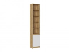 Стеллаж Бостон СЖ-001 (дуб крафт золотой/белый глянец) в Полойке - polojka.mebel-nsk.ru | фото