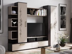Стенка «Дакота» (венге/дуб молочный) в Полойке - polojka.mebel-nsk.ru | фото