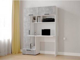 Стол письменный «Квартет-11» (белый/ателье светлое) в Полойке - polojka.mebel-nsk.ru | фото