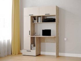 Стол письменный «Квартет-11» (дуб крафт серый/кашемир) в Полойке - polojka.mebel-nsk.ru | фото