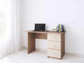 Стол письменный Сити-1 (ясень шимо темный/дуб сонома) в Полойке - polojka.mebel-nsk.ru | фото