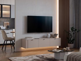 Тумба 2 Рич (кашемир/фрапучино матовый/черный) в Полойке - polojka.mebel-nsk.ru | фото