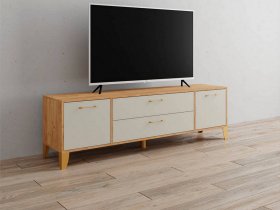 Тумба под ТВ Парус-13 (дуб крафт золотой/кашемир) в Полойке - polojka.mebel-nsk.ru | фото