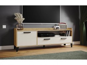 Тумба под ТВ Парус-8 (дуб крафт золотой/кашемир) в Полойке - polojka.mebel-nsk.ru | фото